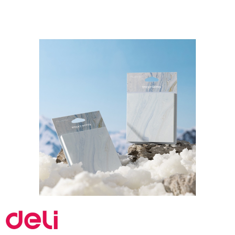 Notite adezive Deli Nusign, design marmorat, 74x74mm, 60 file, hartie premium 80g, pentru birou si organizare [4]