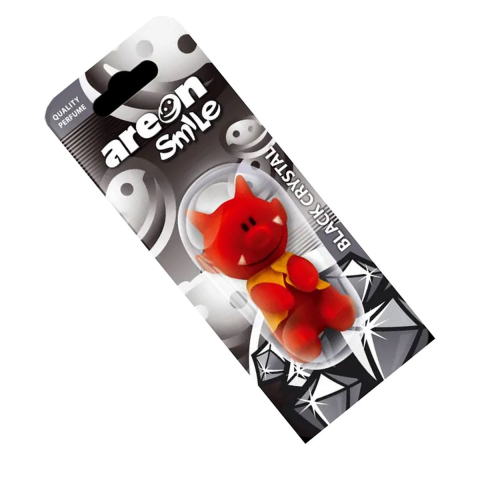 Odorizant auto Areon Smile Black Crystal, tip figurina, elimina mirosurile neplacute, parfum persistent, design colorat [0]