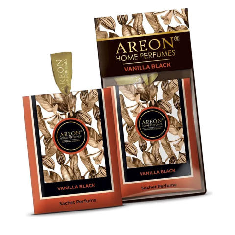 Odorizante camera - Odorizant saculet parfumat Areon Premium Vanilla Black, improspateaza aerul si elimina mirosurile neplacute, parfum de lunga durata