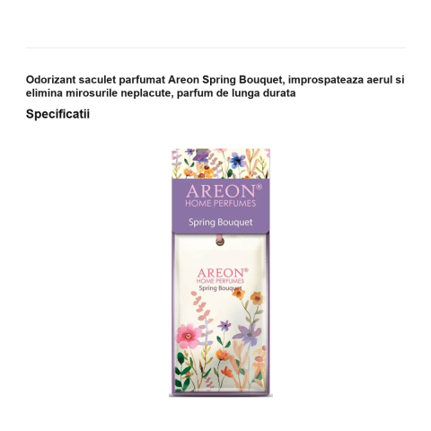 Odorizant saculet parfumat Areon Spring Bouquet, improspateaza aerul si elimina mirosurile neplacute, parfum de lunga durata [2]
