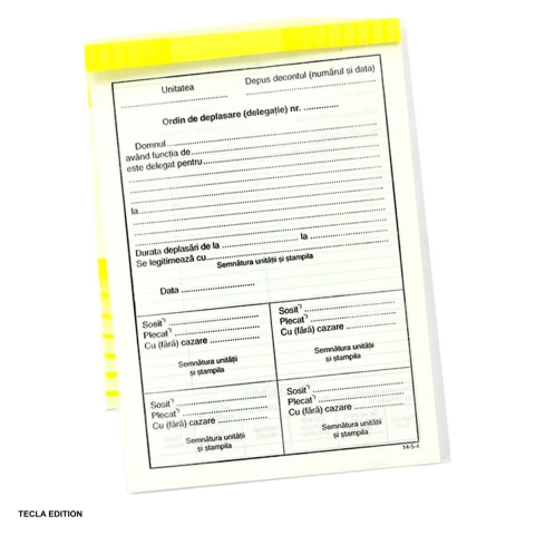 Formulare tipizate - Ordin de deplasare, A5, 100 file