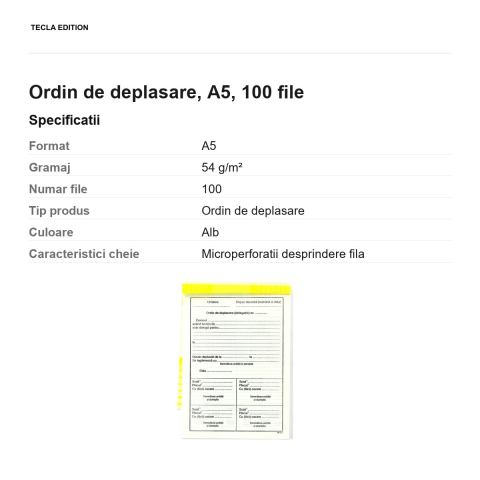 Ordin de deplasare, A5, 100 file [2]