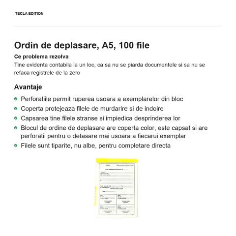 Ordin de deplasare, A5, 100 file [1]