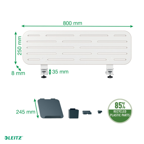 Organizator vertical de birou Leitz Ergo cu suport pentru laptop, 80x25 cm, cu 3 accesorii, pentru blat de maxim 35 mm [4]