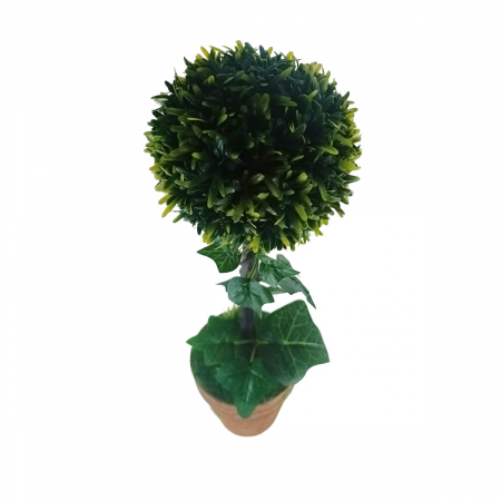 Ornament artificial Buxus, 25 led-uri, 43cm, pentru interior [4]