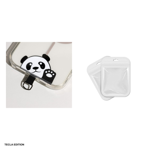 Ornament telefon urs panda, Negru [3]