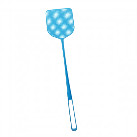 Bricolaj - Paleta manuala Anti-Muste si Insecte cu maner flexibil, suprafata 130 x 115 x 2 mm, lungime maner 360mm, albastra