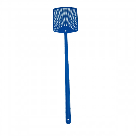 Anti-Insecte - Paleta manuala pentru muste si insecte, 115 x 100 x 2 mm, cu maner flexibil de 330 mm, YT-618, albastra