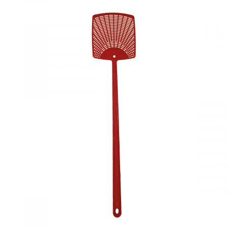 Anti-Insecte - Paleta manuala pentru muste si insecte, 115 x 100 x 2 mm, cu maner flexibil de 330 mm, rosie