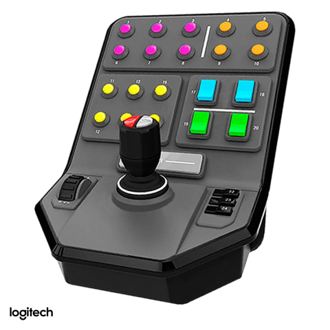 Volane si simulatoare - Panou de control Logitech G Heavy Equipment Side Panel pentru simulatoare de utilaje agricole si de constructii, USB, peste 25 de butoane programabile, negru, 945-000014