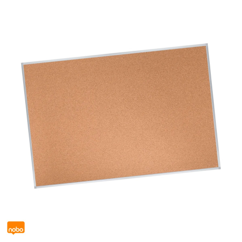 Birotica papetarie - Panou din pluta Nobo Essentials, rama din aluminiu, montare prin colturi sau suporturi de suspendare, 180x120 cm