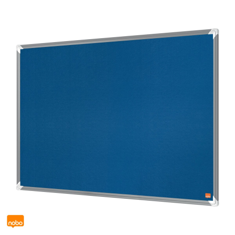 Panou din pluta Nobo Premium Plus, rama din aluminiu, montare prin colturi, pentru prinderea notitelor, 90x60 cm, albastru [4]