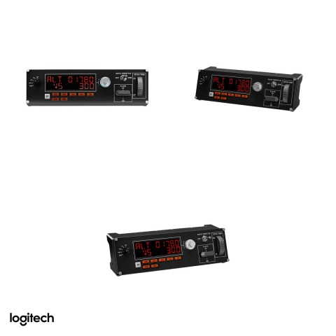Panou pilot automat Logitech G Flight Multi Panel pentru simulatoare de zbor, USB, afisaje in timp real, trim, flaps si auto throttle, negru, 945-000009 [3]