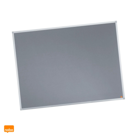 Birotica papetarie - Panou textil Nobo Essentials, montare prin colturi sau suporturi de suspendare, format portret sau orizontal, 120x90 cm, gri
