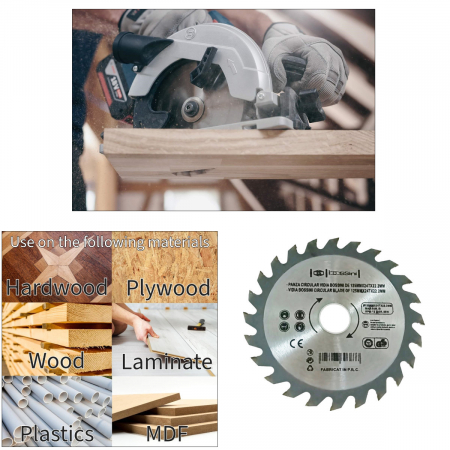 Panza circulara placata vidia 125 mm X 24T X 22.2 mm, Bossini, pentru ferastrau circular [2]