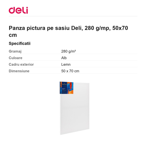 Panza pictura pe sasiu Deli, 280 g/mp, 50x70 cm [2]