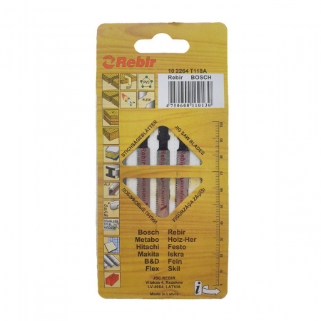 Unelte electrice - Panze T 118 A, pentru metal, Rebir , ferastrau vertical, pendular,100mm, set 5 bucati