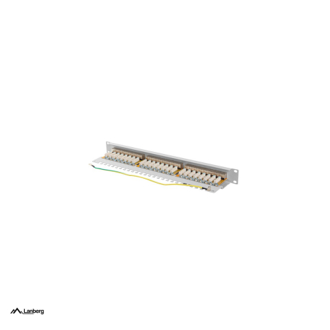 Patch panel Lanberg 24 porturi, 19 inch, 1U, Cat.6A ecranat FTP, conectori IDC/LSA, raft integrat pentru cabluri, gri RAL7035, PPSA-1024-S [4]