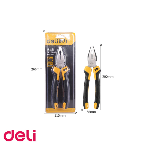 Patent metal profesional Deli 8 inch, otel forjat carbon ridicat, ergonomic, pentru uz general si bricolaj [3]