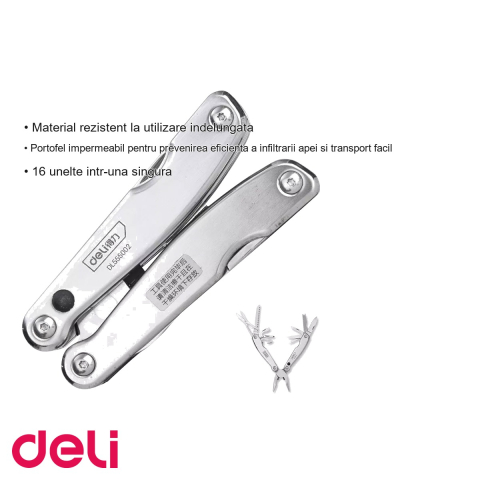 Patent multifunctional pliabil Deli, 16 in 1, cu toc impermeabil, pentru uz zilnic si activitati outdoor [2]