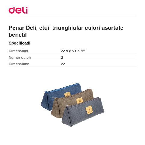 Penar Deli, etui, triunghiular culori asortate benetil [2]