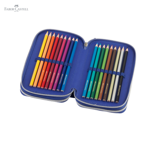 Penar echipat Faber-Castell, design dinozaur, 44 piese si 3 compartimente cu fermoar, pentru scoala [4]