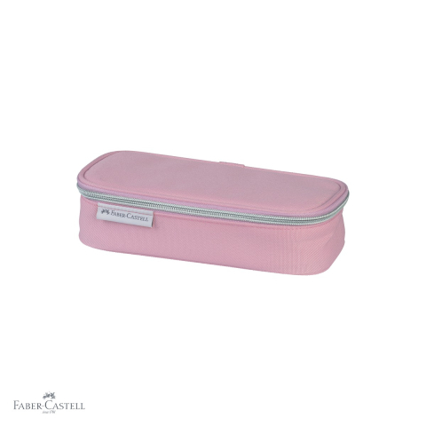 Penare - Penar oval neechipat Faber-Castell Rose Shadow 2024, design modern cu buzunar suplimentar, pentru scoala