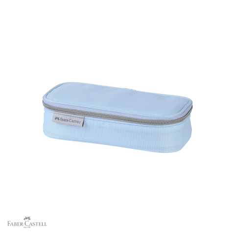 Penare - Penar oval neechipat Faber-Castell Sky Blue 2024, design modern, pentru scoala