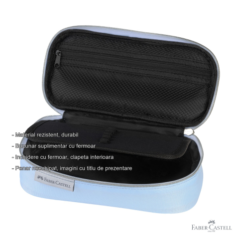 Penar oval neechipat Faber-Castell Sky Blue 2024, design modern, pentru scoala [1]
