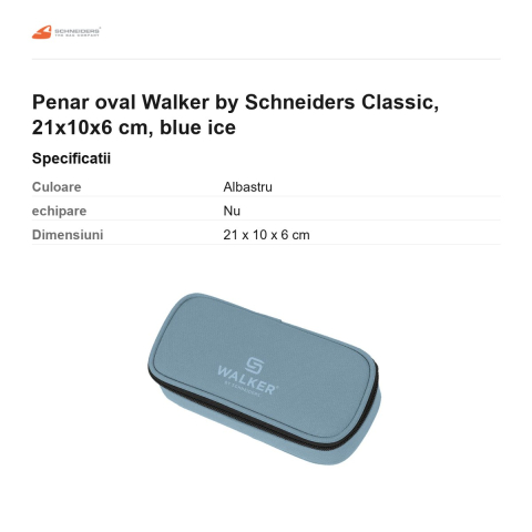 Penar oval Walker by Schneiders Classic, 21x10x6 cm, blue ice [2]