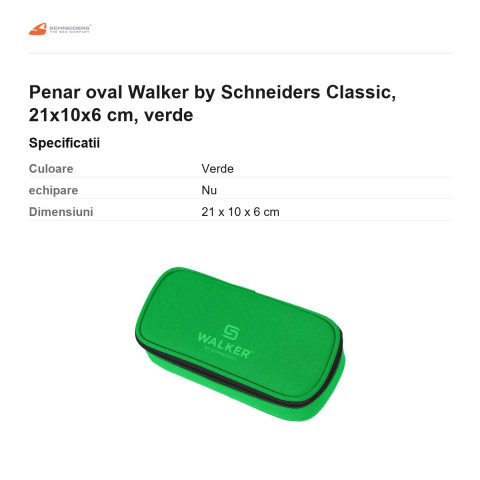 Penar oval Walker by Schneiders Classic, 21x10x6 cm, verde [2]