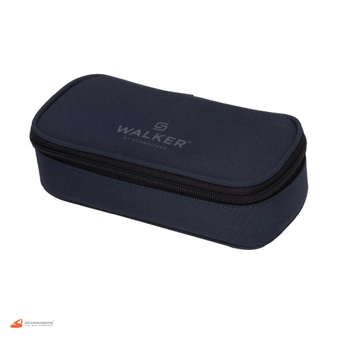 Birotica papetarie - Penar oval Walker by Schneiders Classic din poliester, 21x6x10 cm, midnight