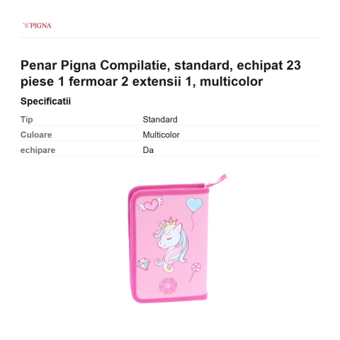 Penar Pigna Compilatie, echipat 23 piese 1 fermoar 2 extensii 1, multicolor [2]