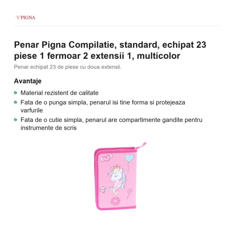 Penar Pigna Compilatie, echipat 23 piese 1 fermoar 2 extensii 1, multicolor [1]