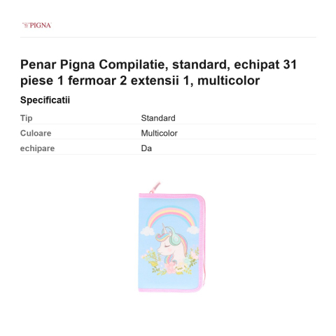 Penar Pigna Compilatie, echipat 31 piese 1 fermoar 2 extensii 1, multicolor [2]