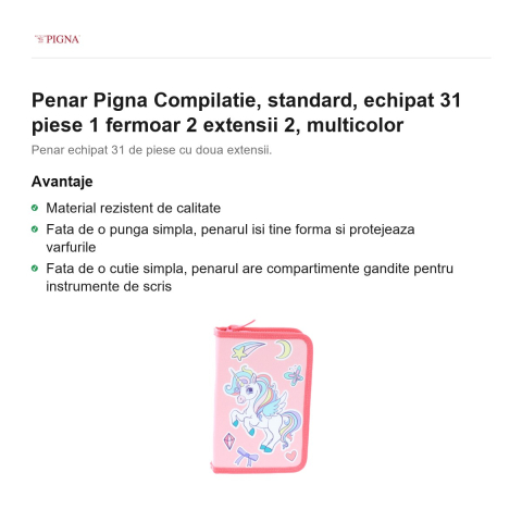 Penar Pigna Compilatie, echipat 31 piese 1 fermoar 2 extensii 2, multicolor [1]
