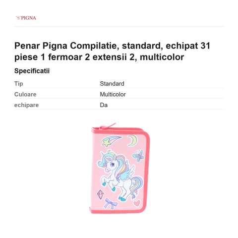 Penar Pigna Compilatie, echipat 31 piese 1 fermoar 2 extensii 2, multicolor [2]