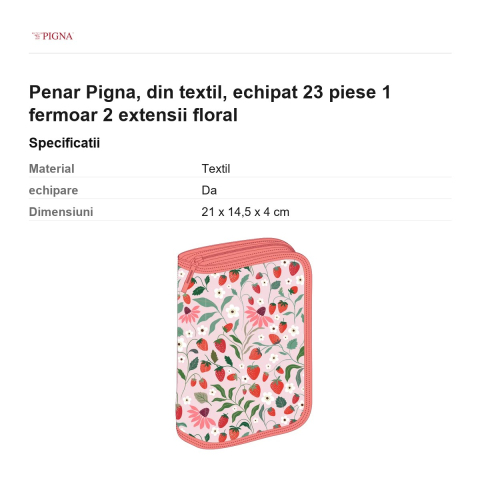 Penar Pigna, din textil, echipat 23 piese 1 fermoar 2 extensii floral [2]