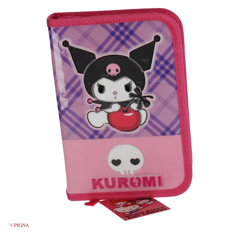 Organizare si arhivare - Penar Pigna, din textil, neechipat 1 fermoar 2 extensii kuromi, roz