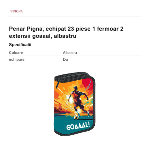 Penar Pigna, echipat 23 piese 1 fermoar 2 extensii goaaal, albastru [2]