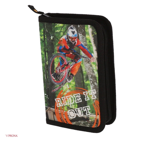 Penare scolare - Penar Pigna, echipat 23 piese 1 fermoar 2 extensii ride it out, verde