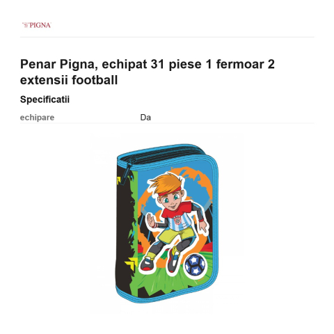 Penar Pigna, echipat 31 piese 1 fermoar 2 extensii football [2]