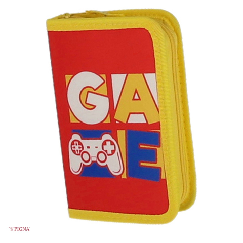 Organizare si arhivare - Penar Pigna, echipat 31 piese 1 fermoar 2 extensii game, rosu