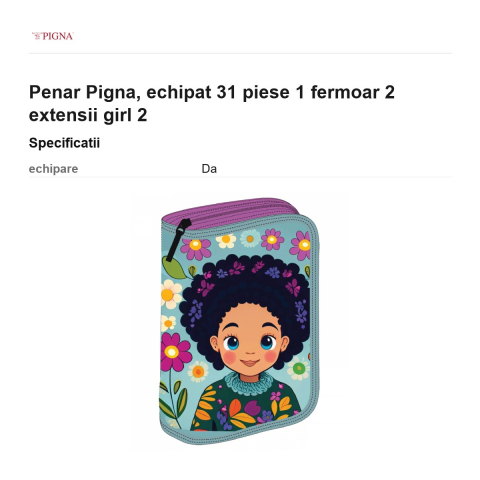 Penar Pigna, echipat 31 piese 1 fermoar 2 extensii girl 2 [2]