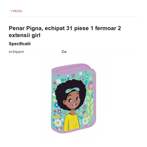 Penar Pigna, echipat 31 piese 1 fermoar 2 extensii girl [2]