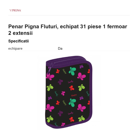 Penar Pigna Fluturi, echipat 31 piese 1 fermoar 2 extensii [2]