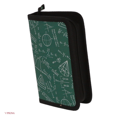 Penare scolare - Penar Pigna Formule Mate, echipat 23 piese 1 fermoar 2 extensii, verde