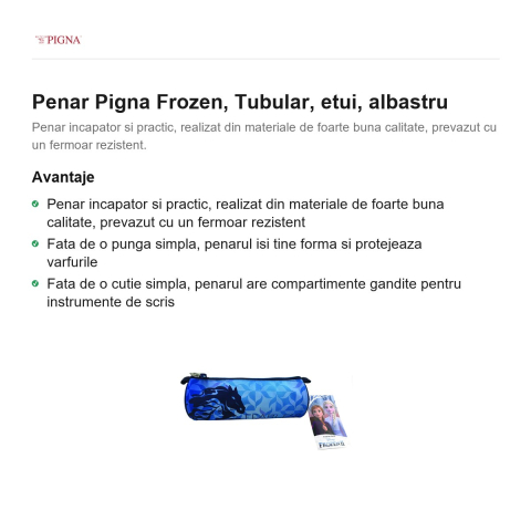 Penar Pigna Frozen, etui, tubular, albastru [1]