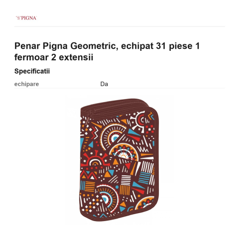 Penar Pigna Geometric, echipat 31 piese 1 fermoar 2 extensii [2]