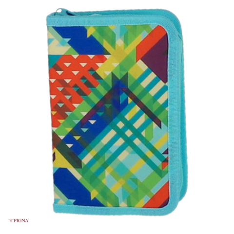 Organizare si arhivare - Penar Pigna Geometric, echipat 31 piese 1 fermoar 2 extensii, verde